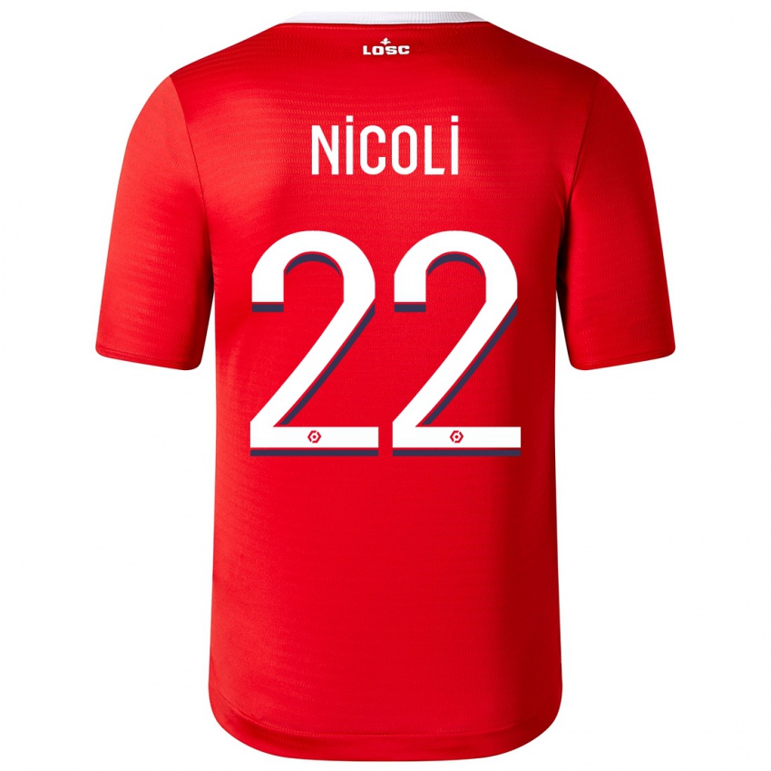 Niño Camiseta Morgane Nicoli #22 Rojo 1ª Equipación 2023/24 La Camisa Chile