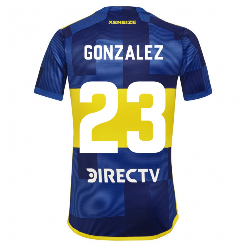 Niño Camiseta Diego Gonzalez #23 Azul Oscuro Amarillo 1ª Equipación 2023/24 La Camisa Chile