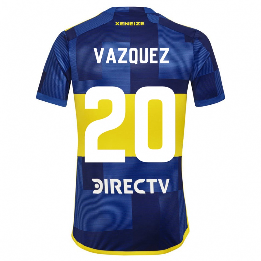 Niño Camiseta Constanza Vazquez #20 Azul Oscuro Amarillo 1ª Equipación 2023/24 La Camisa Chile