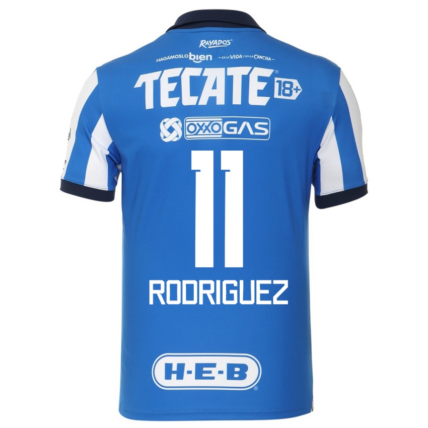 Niño Camiseta Lizette Rodriguez #11 Azul Blanco 1ª Equipación 2023/24 La Camisa Chile