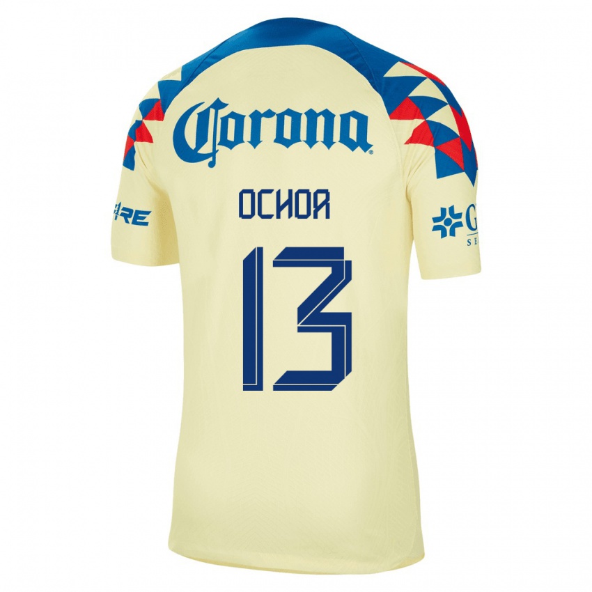 Niño Camiseta Guillermo Ochoa #13 Amarillo 1ª Equipación 2023/24 La Camisa Chile