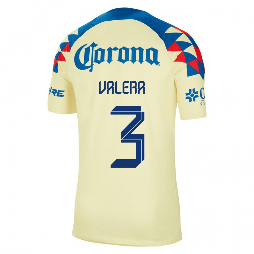 Niño Camiseta Selene Valera #3 Amarillo 1ª Equipación 2023/24 La Camisa Chile