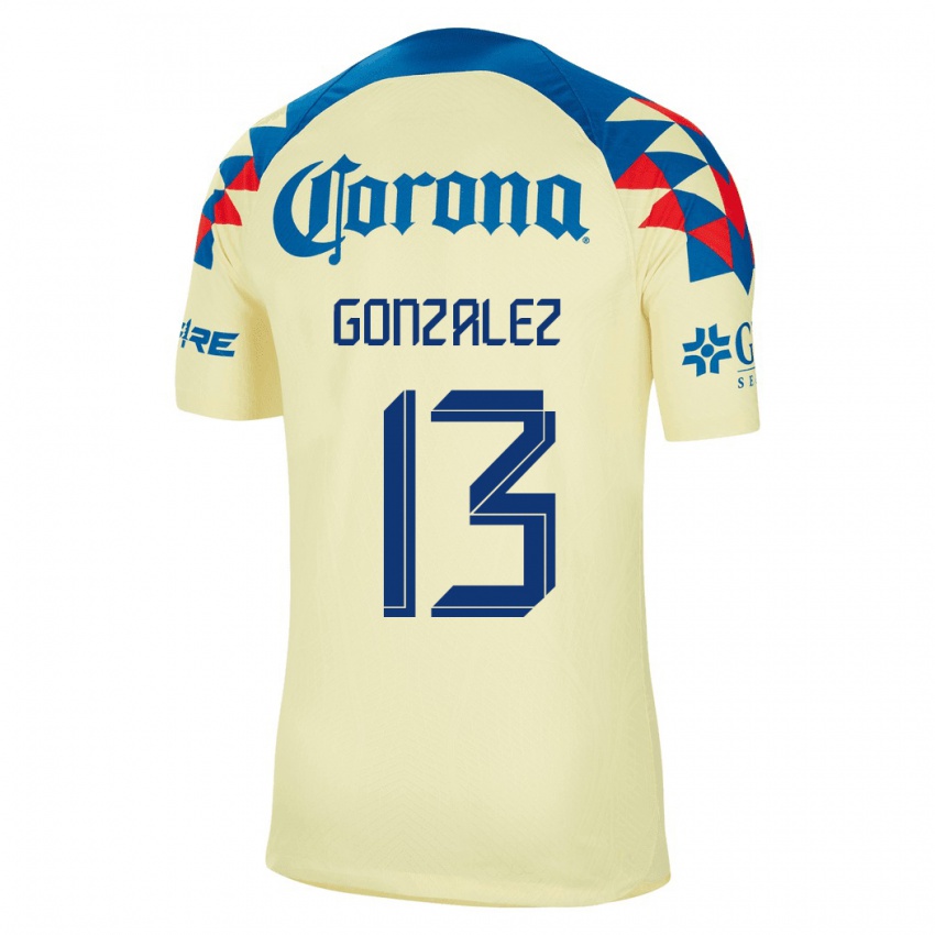 Niño Camiseta Eva Gonzalez #13 Amarillo 1ª Equipación 2023/24 La Camisa Chile