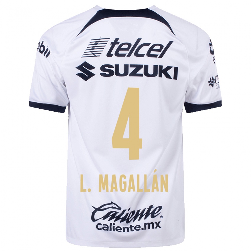 Niño Camiseta Lisandro Magallan #4 Blanco 1ª Equipación 2023/24 La Camisa Chile