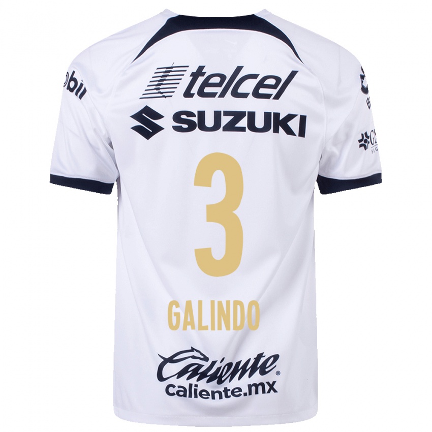 Niño Camiseta Ricardo Galindo #3 Blanco 1ª Equipación 2023/24 La Camisa Chile