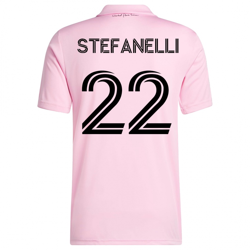 Niño Camiseta Nicolás Stefanelli #22 Rosa 1ª Equipación 2023/24 La Camisa Chile