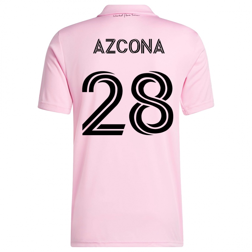 Niño Camiseta Edison Azcona #28 Rosa 1ª Equipación 2023/24 La Camisa Chile