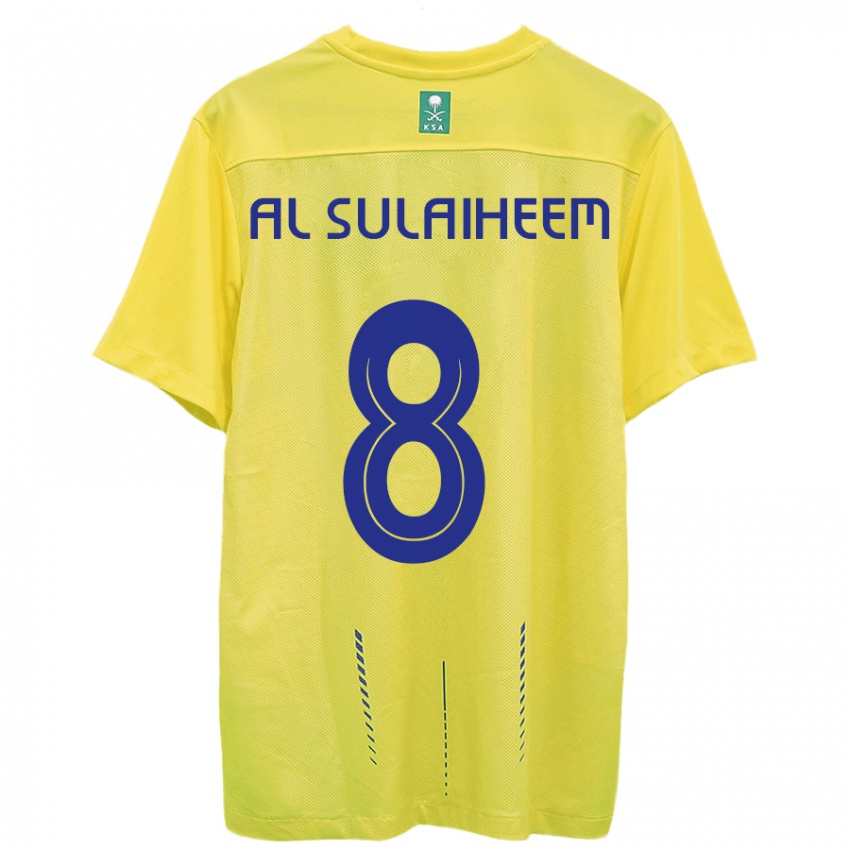Niño Camiseta Abdulmajeed Al-Sulaiheem #8 Amarillo 1ª Equipación 2023/24 La Camisa Chile