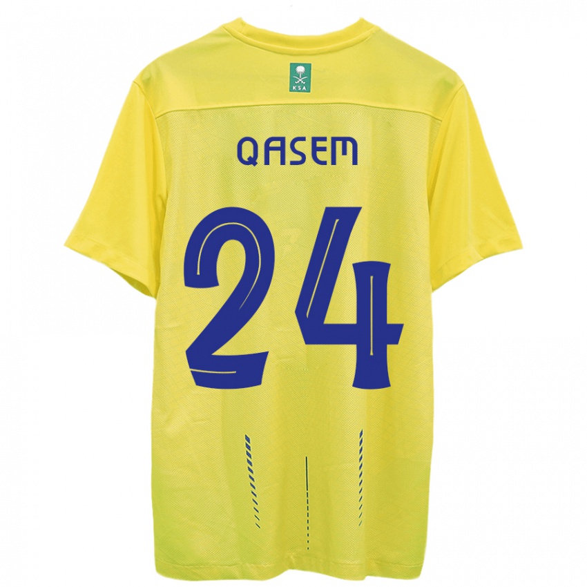 Niño Camiseta Mohammed Qasem #24 Amarillo 1ª Equipación 2023/24 La Camisa Chile