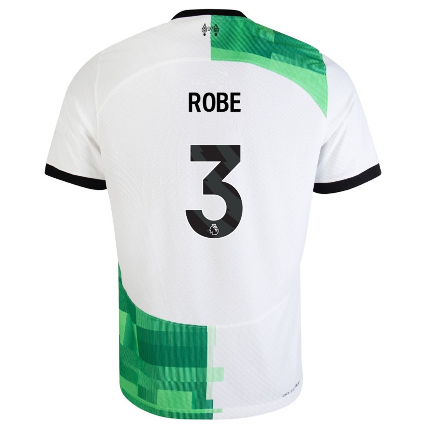 Niño Camiseta Leighanne Robe #3 Blanco Verde 2ª Equipación 2023/24 La Camisa Chile