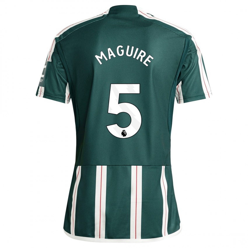 Niño Camiseta Harry Maguire #5 Verde Oscuro 2ª Equipación 2023/24 La Camisa Chile