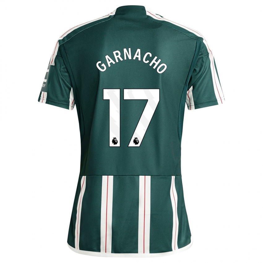 Niño Camiseta Alejandro Garnacho #17 Verde Oscuro 2ª Equipación 2023/24 La Camisa Chile
