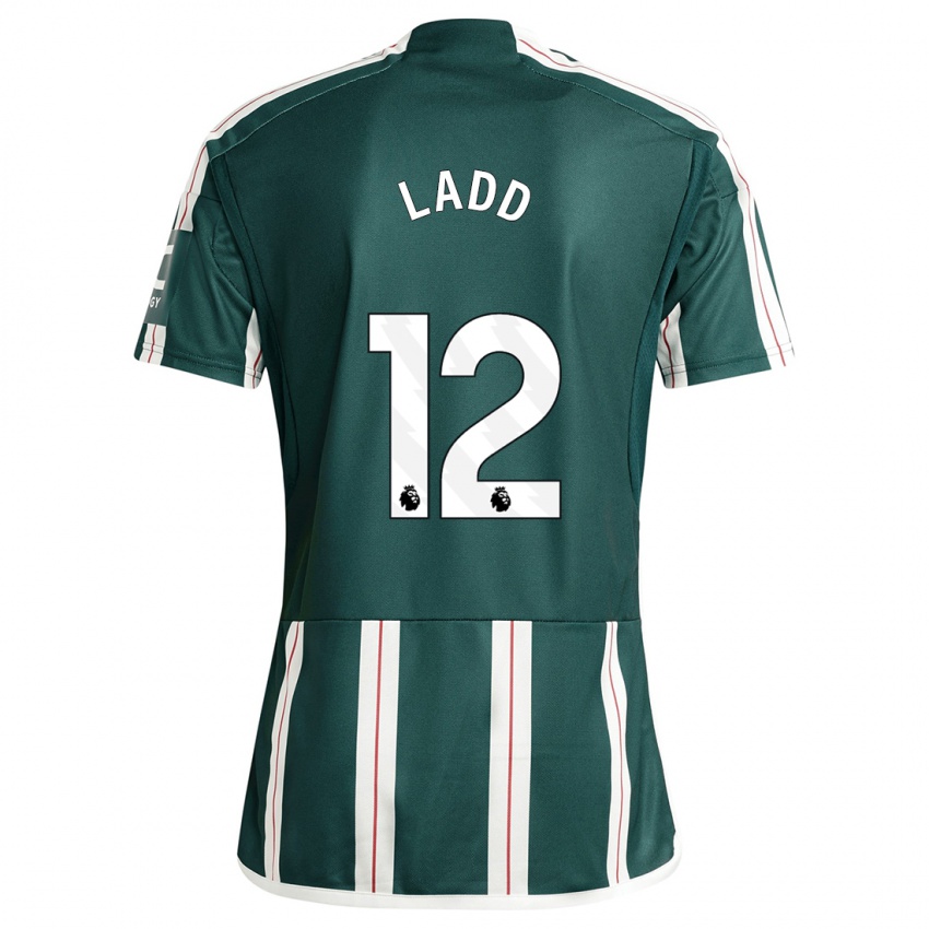 Niño Camiseta Hayley Ladd #12 Verde Oscuro 2ª Equipación 2023/24 La Camisa Chile