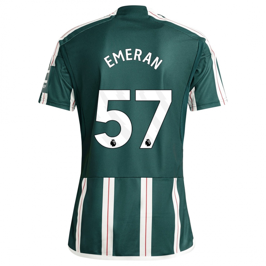 Niño Camiseta Noam Emeran #57 Verde Oscuro 2ª Equipación 2023/24 La Camisa Chile