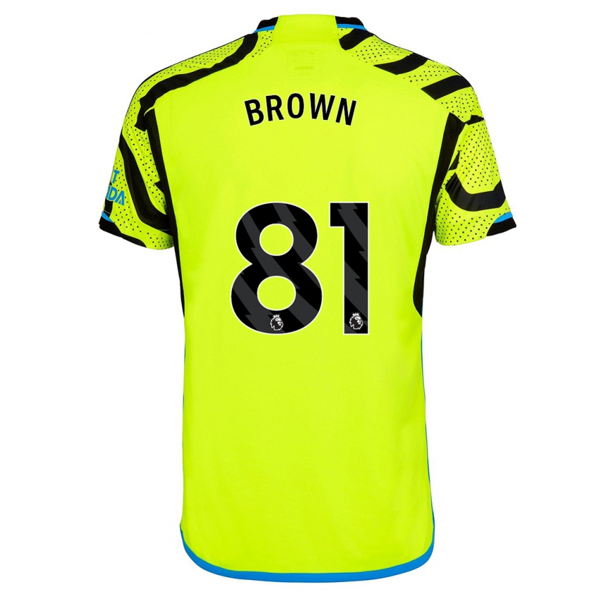 Niño Camiseta Luis Brown #81 Amarillo 2ª Equipación 2023/24 La Camisa Chile