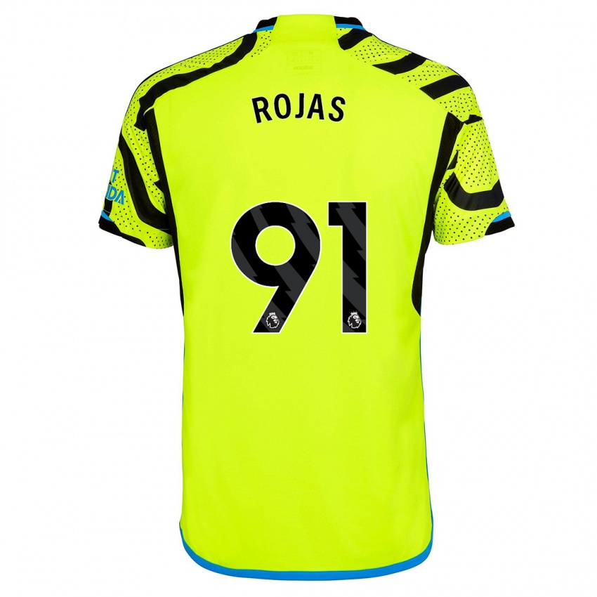 Niño Camiseta Alexei Rojas #91 Amarillo 2ª Equipación 2023/24 La Camisa Chile