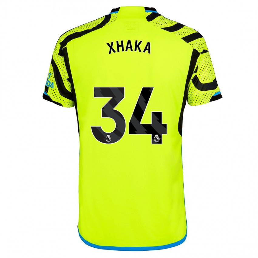 Niño Camiseta Granit Xhaka #34 Amarillo 2ª Equipación 2023/24 La Camisa Chile