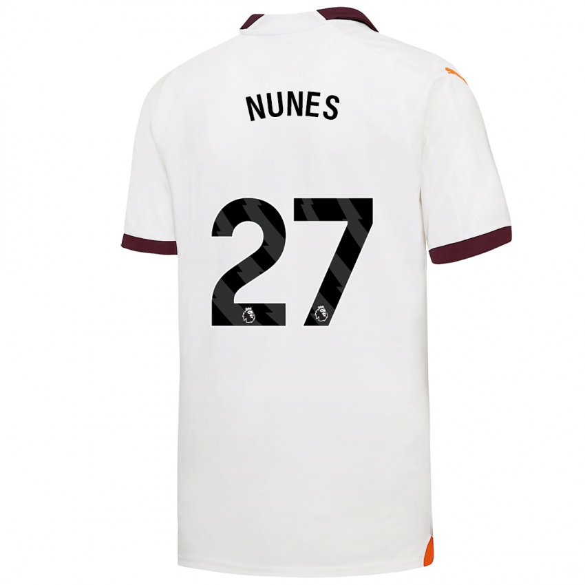 Niño Camiseta Matheus Nunes #27 Blanco 2ª Equipación 2023/24 La Camisa Chile