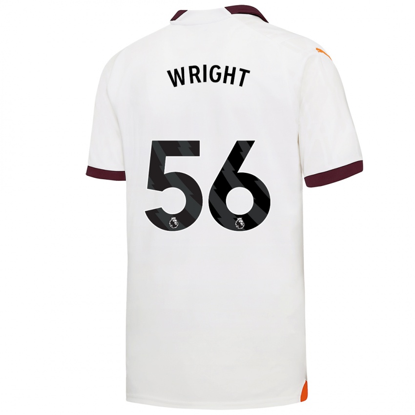 Niño Camiseta Jacob Wright #56 Blanco 2ª Equipación 2023/24 La Camisa Chile