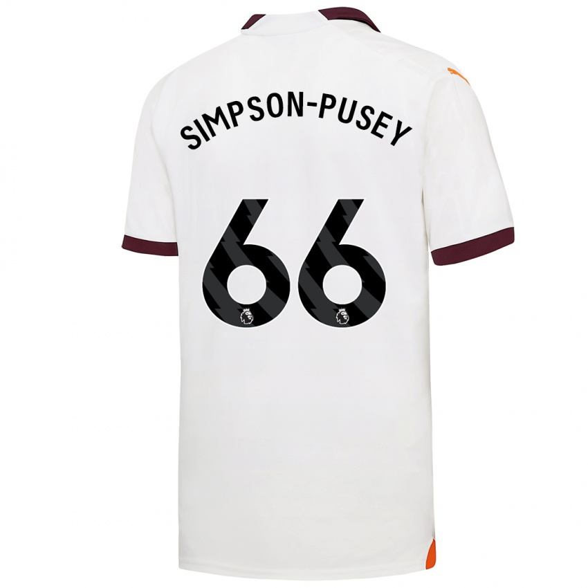 Niño Camiseta Jahmai Simpson-Pusey #66 Blanco 2ª Equipación 2023/24 La Camisa Chile