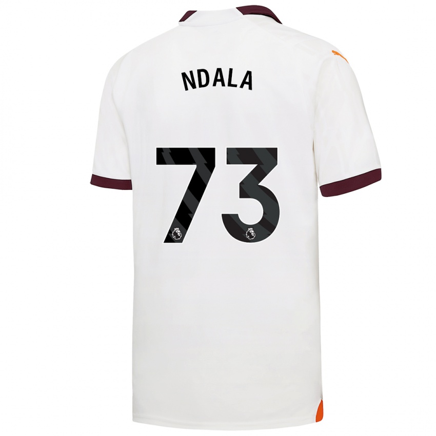 Niño Camiseta Joel Ndala #73 Blanco 2ª Equipación 2023/24 La Camisa Chile