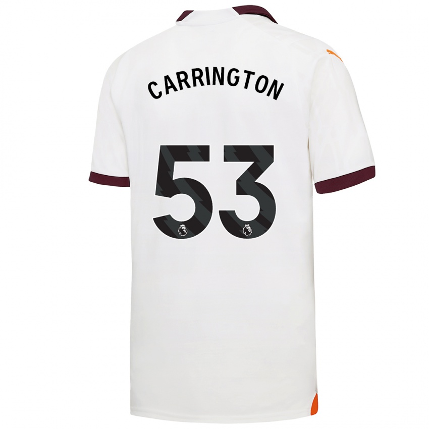 Niño Camiseta Ezra Carrington #53 Blanco 2ª Equipación 2023/24 La Camisa Chile