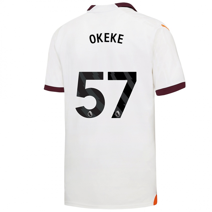 Niño Camiseta Michael Okeke #57 Blanco 2ª Equipación 2023/24 La Camisa Chile