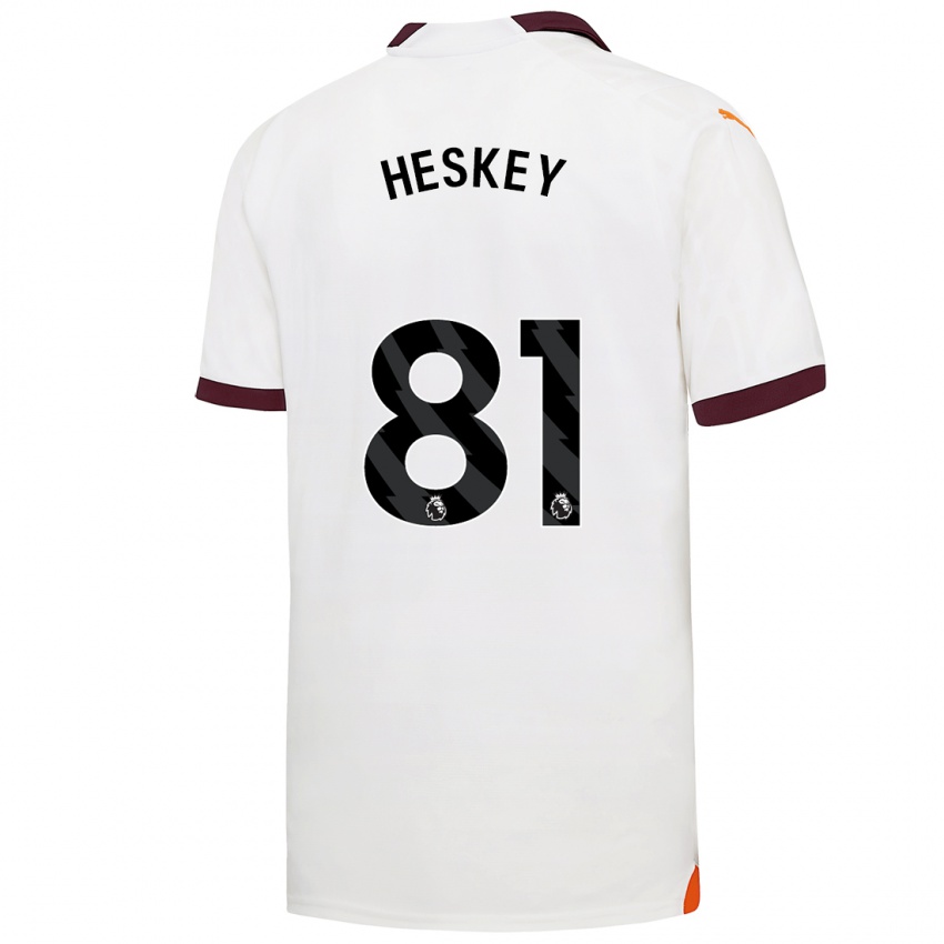 Niño Camiseta Jaden Heskey #81 Blanco 2ª Equipación 2023/24 La Camisa Chile