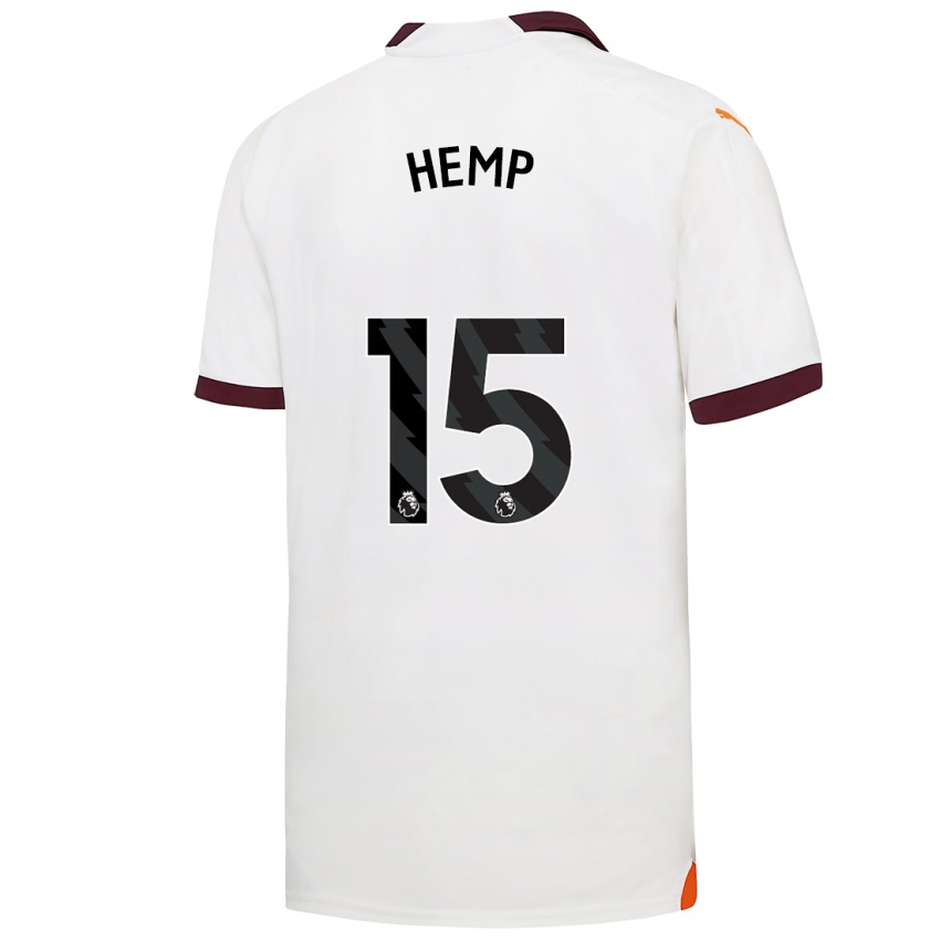 Niño Camiseta Lauren Hemp #15 Blanco 2ª Equipación 2023/24 La Camisa Chile