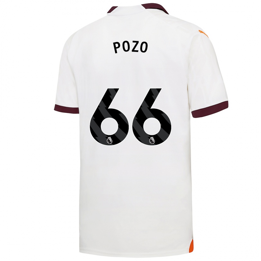 Niño Camiseta Iker Pozo #66 Blanco 2ª Equipación 2023/24 La Camisa Chile