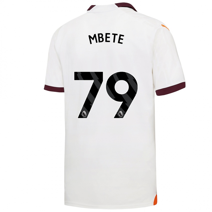Niño Camiseta Luke Mbete #79 Blanco 2ª Equipación 2023/24 La Camisa Chile