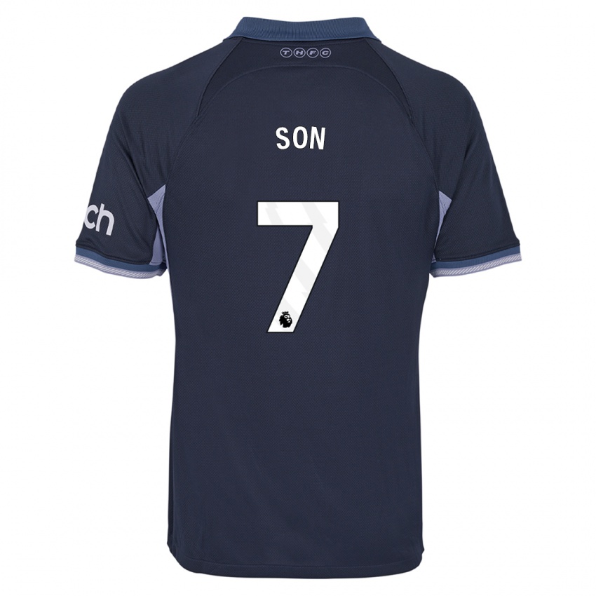 Niño Camiseta Heung-Min Son #7 Azul Oscuro 2ª Equipación 2023/24 La Camisa Chile