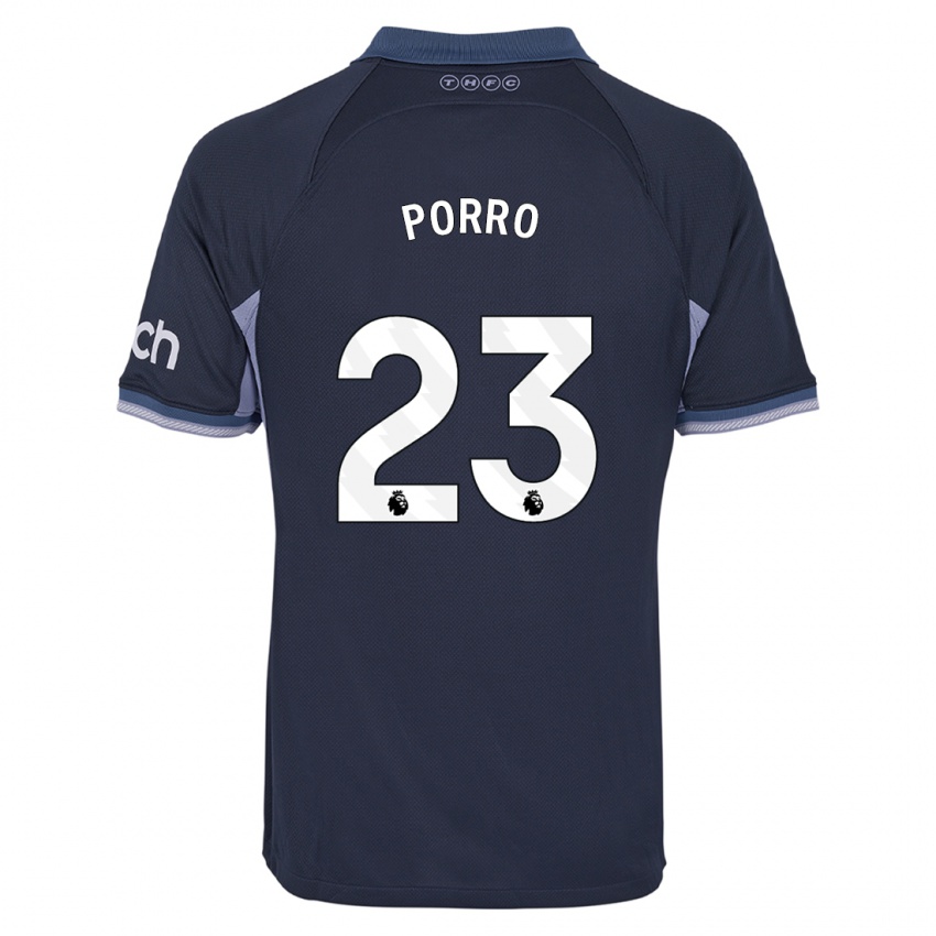 Niño Camiseta Pedro Porro #23 Azul Oscuro 2ª Equipación 2023/24 La Camisa Chile