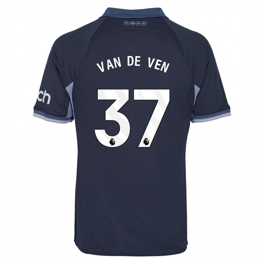 Niño Camiseta Micky Van De Ven #37 Azul Oscuro 2ª Equipación 2023/24 La Camisa Chile