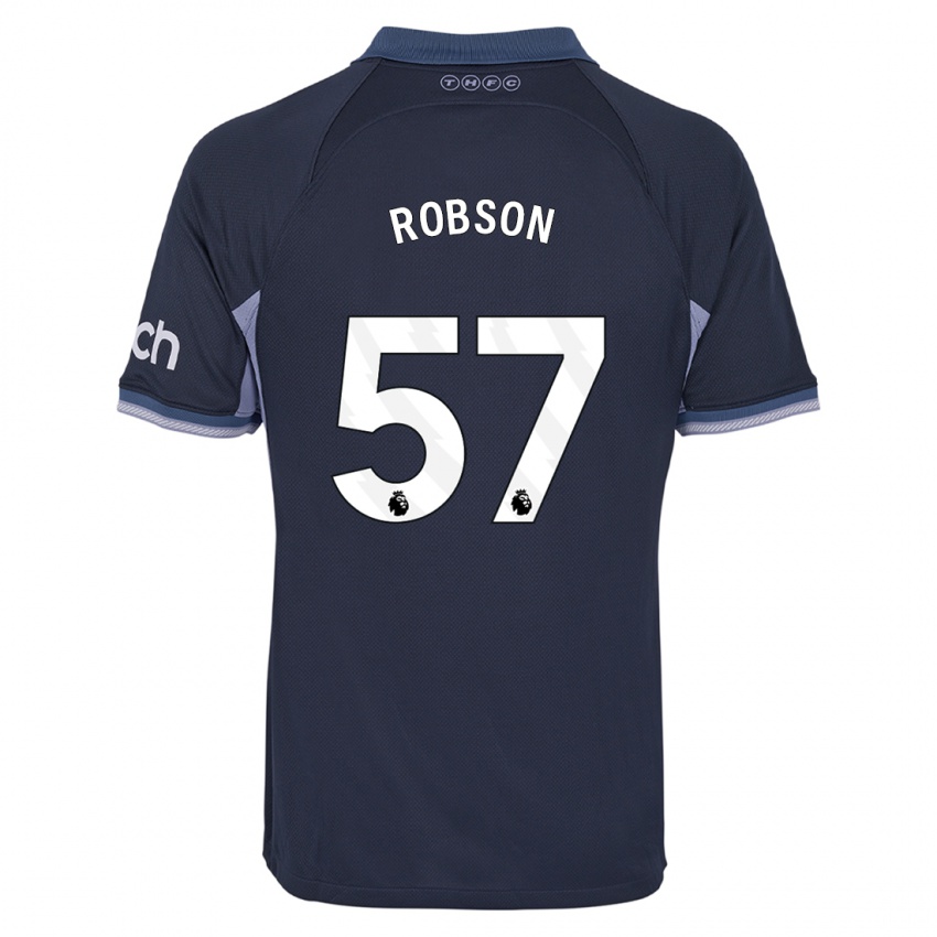 Niño Camiseta Max Robson #57 Azul Oscuro 2ª Equipación 2023/24 La Camisa Chile