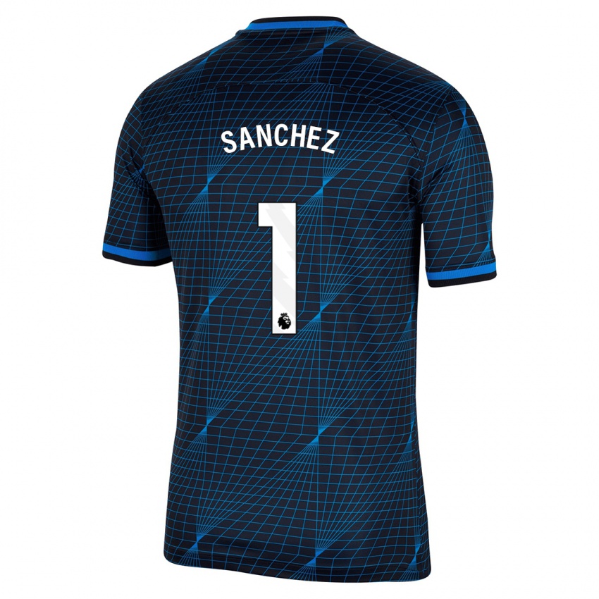 Niño Camiseta Robert Sánchez #1 Azul Oscuro 2ª Equipación 2023/24 La Camisa Chile