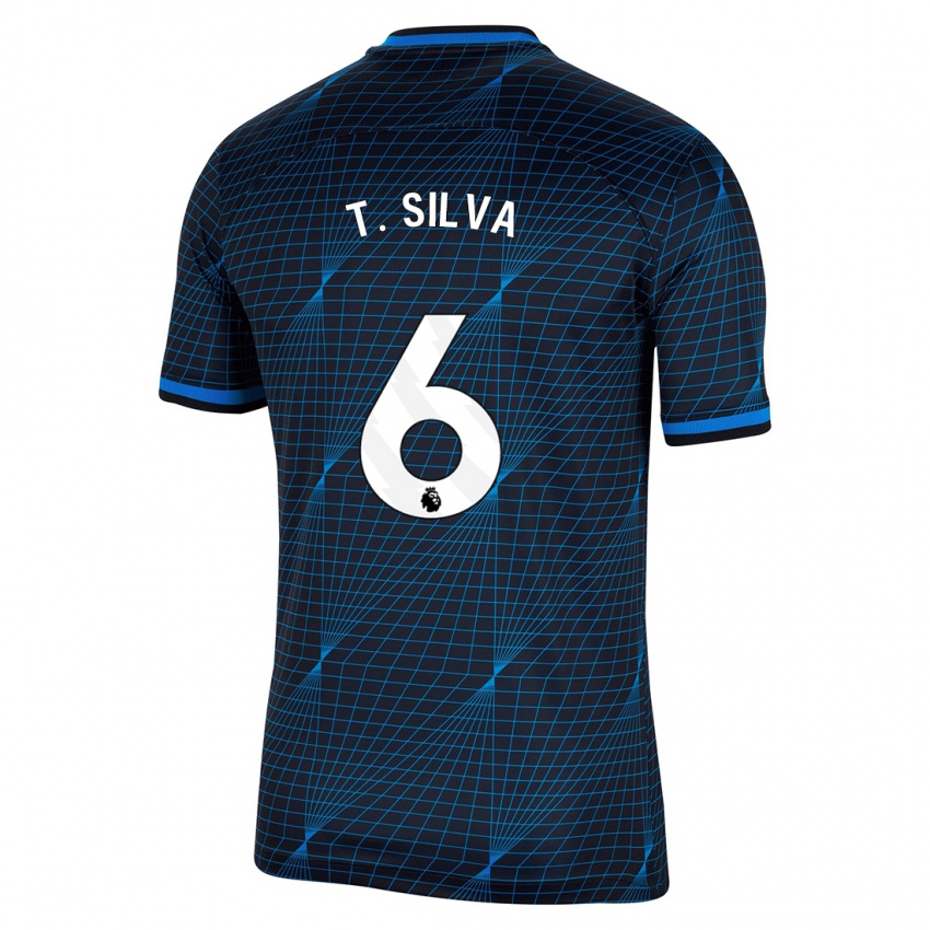 Niño Camiseta Thiago Silva #6 Azul Oscuro 2ª Equipación 2023/24 La Camisa Chile