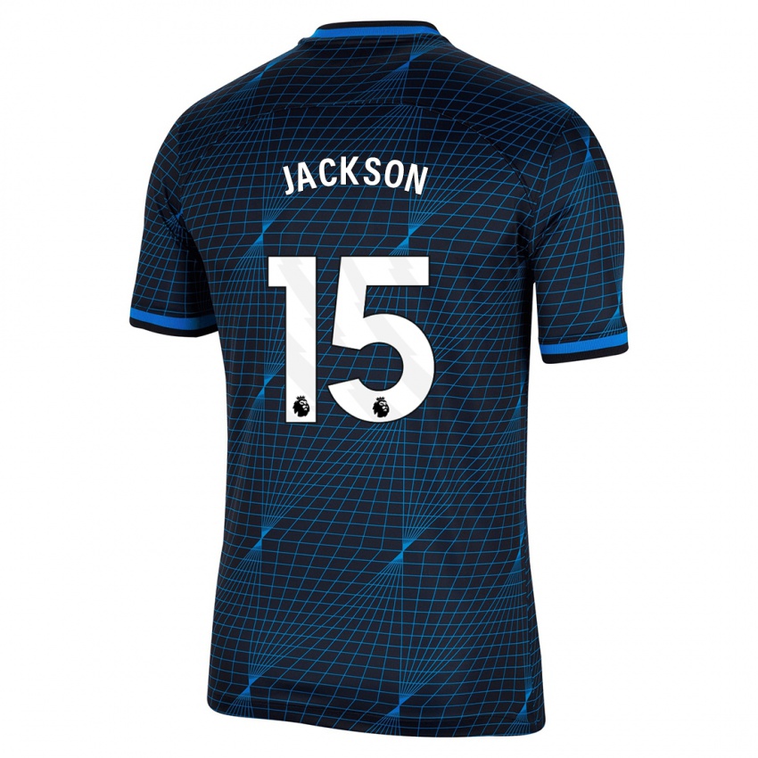 Niño Camiseta Nicolas Jackson #15 Azul Oscuro 2ª Equipación 2023/24 La Camisa Chile