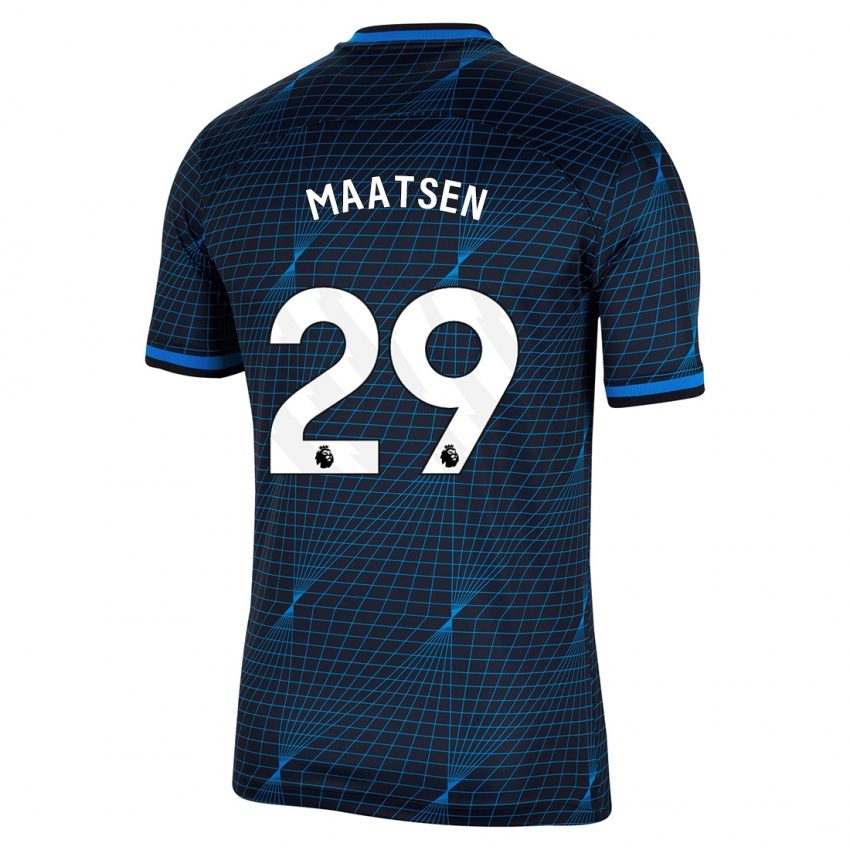 Niño Camiseta Ian Maatsen #29 Azul Oscuro 2ª Equipación 2023/24 La Camisa Chile