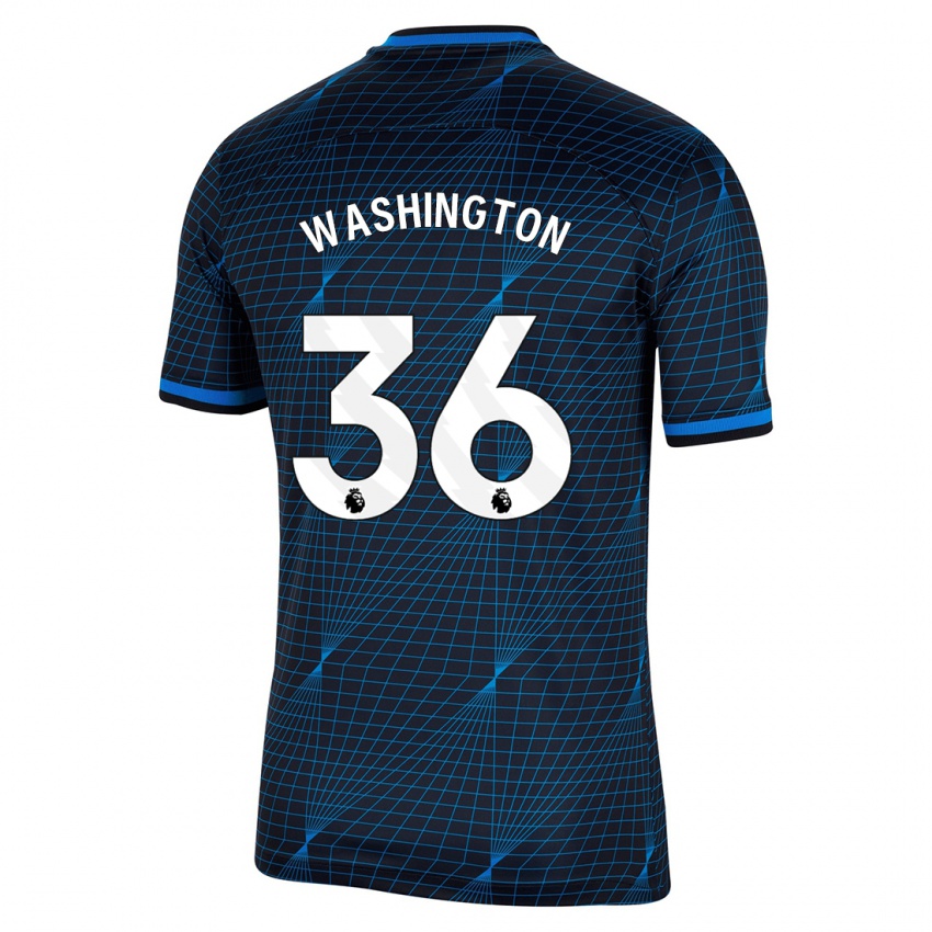 Niño Camiseta Deivid Washington #36 Azul Oscuro 2ª Equipación 2023/24 La Camisa Chile