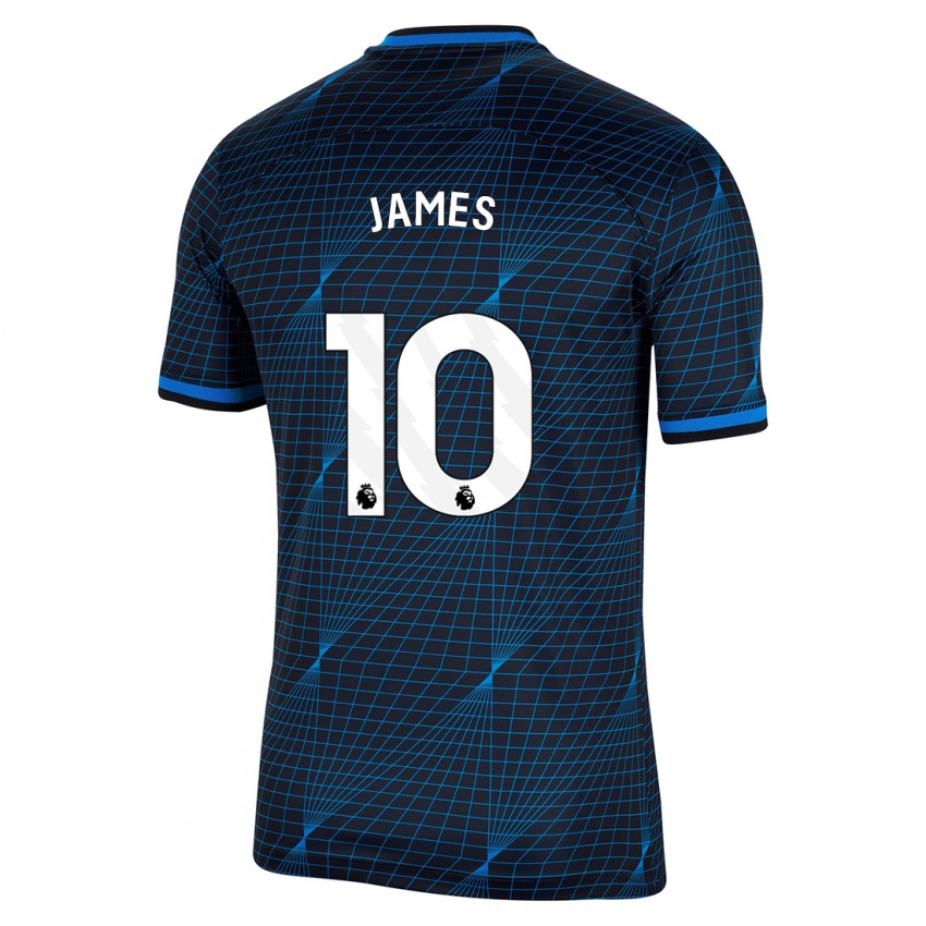 Niño Camiseta Lauren James #10 Azul Oscuro 2ª Equipación 2023/24 La Camisa Chile