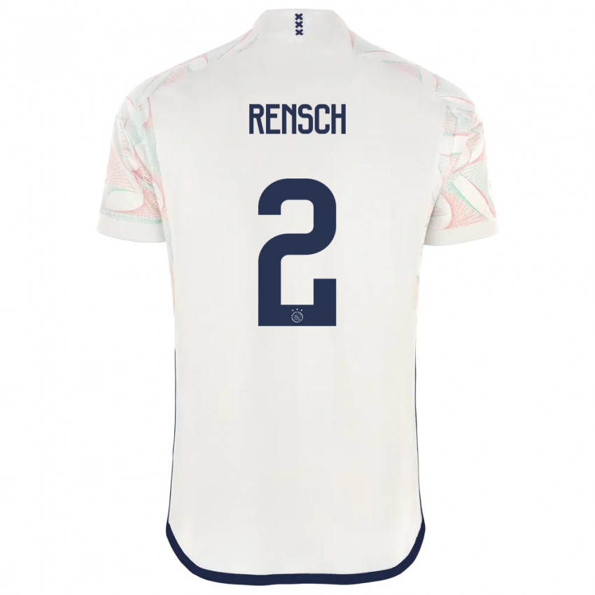 Niño Camiseta Devyne Rensch #2 Blanco 2ª Equipación 2023/24 La Camisa Chile