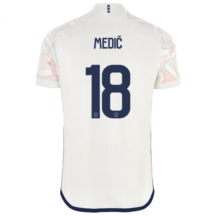 Niño Camiseta Jakov Medic #18 Blanco 2ª Equipación 2023/24 La Camisa Chile