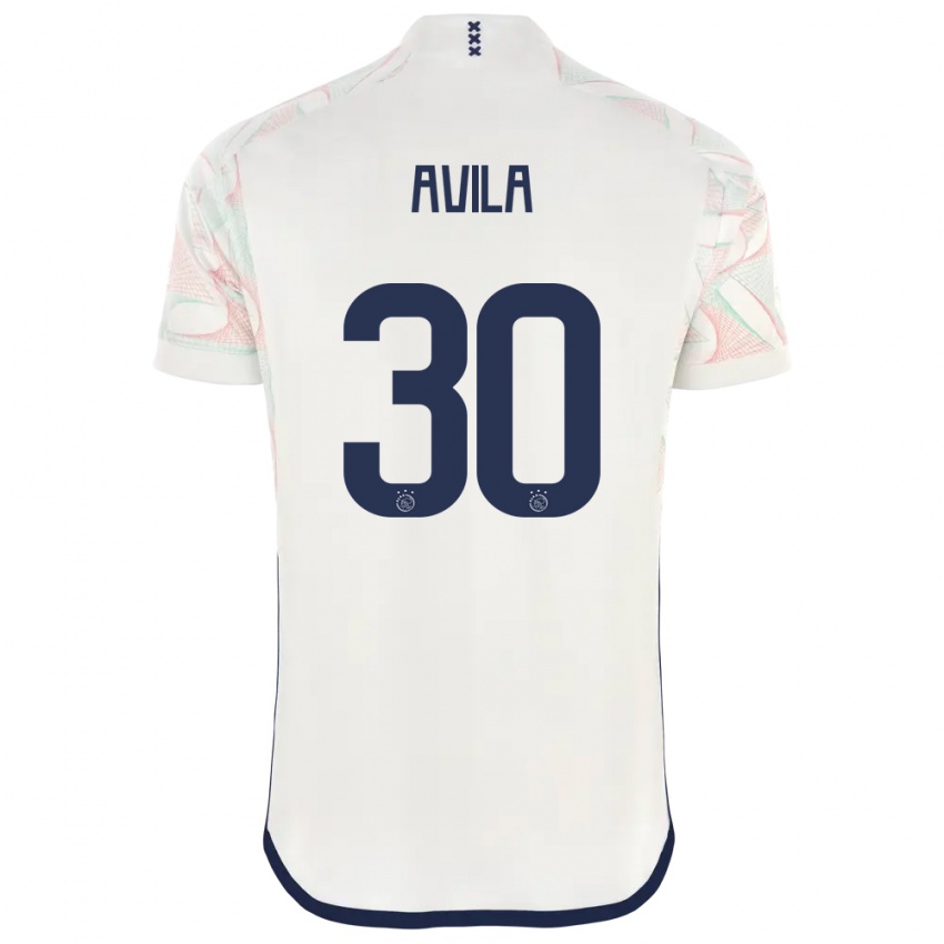 Niño Camiseta Gastón Ávila #30 Blanco 2ª Equipación 2023/24 La Camisa Chile