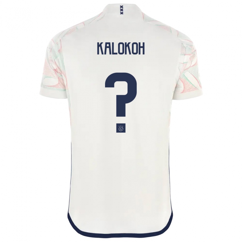 Niño Camiseta David Kalokoh #0 Blanco 2ª Equipación 2023/24 La Camisa Chile