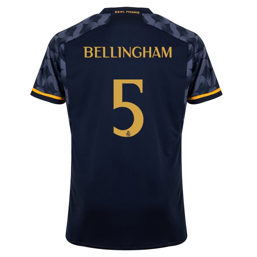Niño Camiseta Jude Bellingham #5 Azul Oscuro 2ª Equipación 2023/24 La Camisa Chile