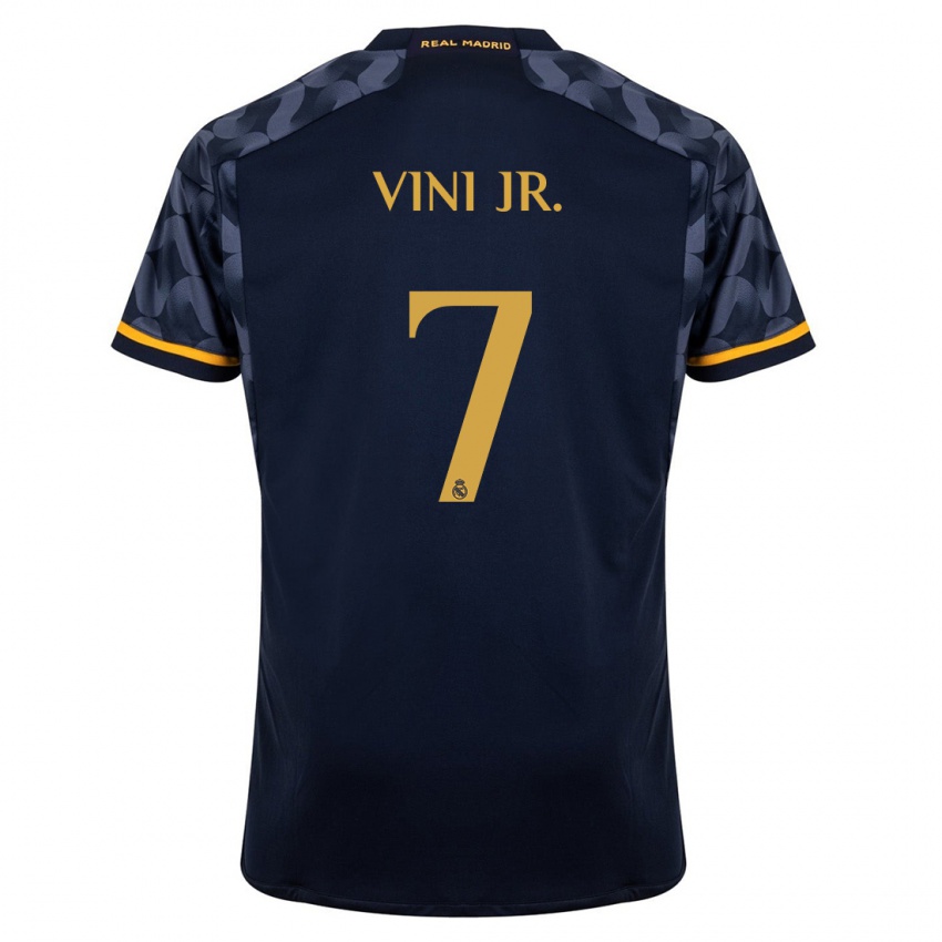 Niño Camiseta Vinicius Junior #7 Azul Oscuro 2ª Equipación 2023/24 La Camisa Chile