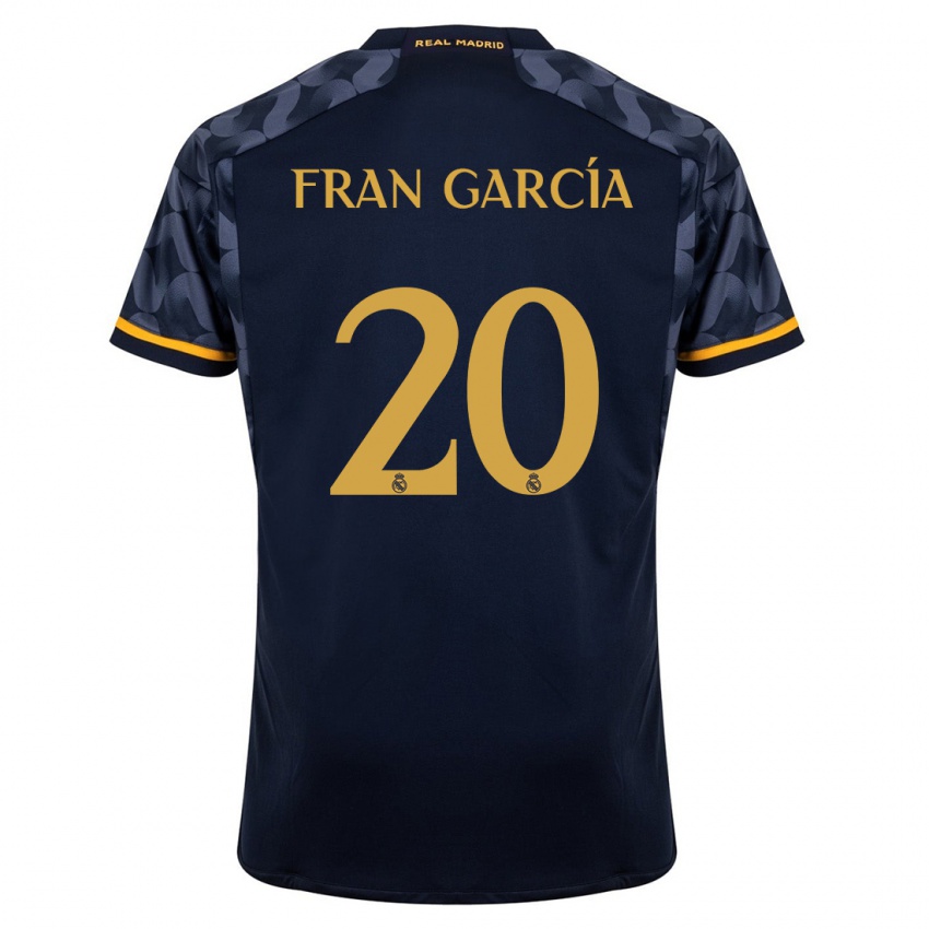 Niño Camiseta Fran García #20 Azul Oscuro 2ª Equipación 2023/24 La Camisa Chile