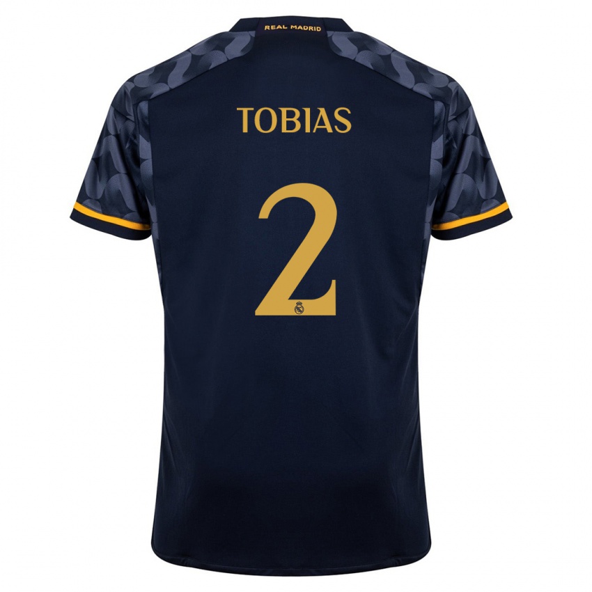 Niño Camiseta Vinícius Tobias #2 Azul Oscuro 2ª Equipación 2023/24 La Camisa Chile