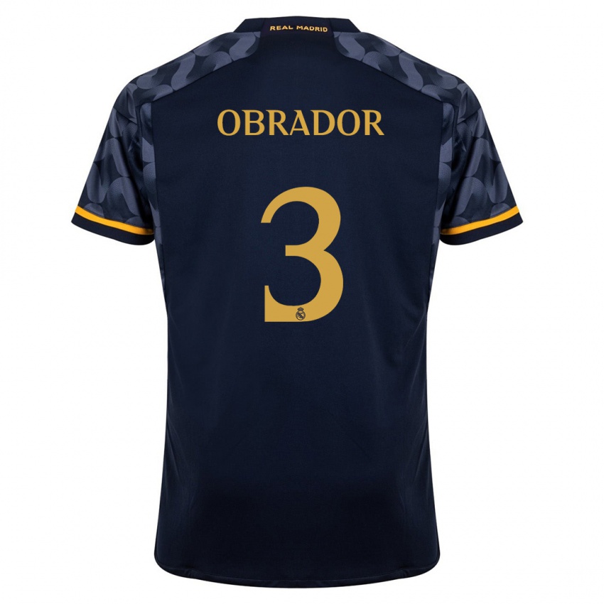 Niño Camiseta Rafel Obrador #3 Azul Oscuro 2ª Equipación 2023/24 La Camisa Chile